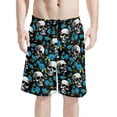thumbnail image 1 of Binienty Men's Board Shorts Swim Trunks With Skull Blue Rose Design - Quick Dry for Beach Surfing and Summer Vacation, 1 of 10