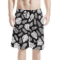 Binienty Men's Board Shorts Swim Trunks With Tropical Leaf Pattern ...