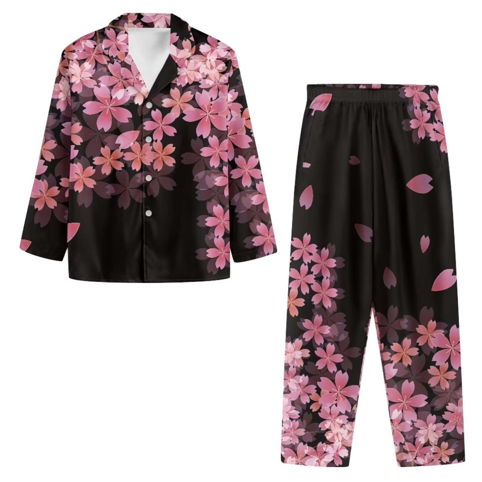 Binienty Nighties for Women Button Front Glitter Cherry Blossoms