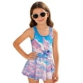 thumbnail image 1 of Binienty One Piece Girls Swimsuit Size 10-12 Western Dragon Cherry Blossom Swim Dress Swimsuit for 8 Year Old Girls Quick Dry Breathable Swimwear Beach Athletic, 1 of 7