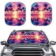 thumbnail image 1 of Binienty Palm Tree Car Window Shades 2 PCS Foldable Automotive Interior Accessories for Sun Protection Auto Sun Heat and UV Rays Blocker Car Interior Accessories for Sun Heat, 1 of 6