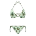 Binienty Palm Tree Pattern Bathing Suit, Sexy Bikini Set, Polyester ...
