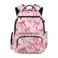 thumbnail image 1 of Binienty Pink Bow Girls School Backpack Age 6-8 Large Capacity Lightweight Bookbag with Laptop Compartment Kids Day Pack Back to School Gifts for Children, 1 of 8