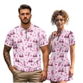 thumbnail image 1 of Binienty Pink Golf Elements Golf Apparel for Couple Athletic Fit Summer Golf Outfit Set Men's Shirt Women's Short Sleeve Skirt Workout Sports Summer Golf Outfit for Running Casual, 1 of 7