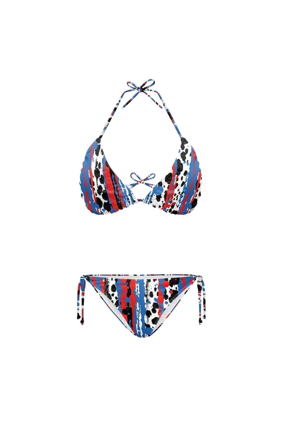 Plus Size Bikini Set for Summer Beach Plus Size Design Elastic String Swimwear For Women, Womens Bathing Suits Two Piece Swimwear