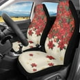 thumbnail image 1 of Binienty Poinsettia Floral Car Seat Covers for Women Christmas Automotive Seat Covers Washable Breathable Universal Auto Front Seats Protector Fits for SUVs Sedans Trucks, 1 of 7