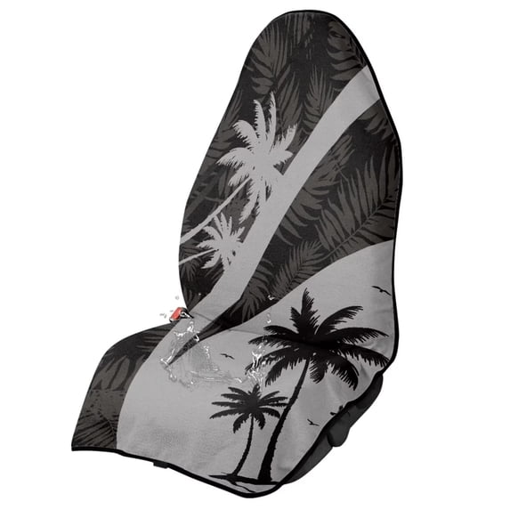 Binienty Polynesia Palm Tree Car Seat Cover Washable Sweat Towel Sweating Car Seat Cover After Post Workout Gym Running Beach Swimming Pool Universal Auto Accessories