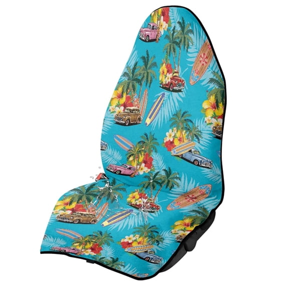 Binienty Polynesia Plumeria Floral Athletic Towel Car Seat Cover For Post Gym Workout Running Hiking Breathable Machine Washable Car Sweat Towel for SUV Truck Van