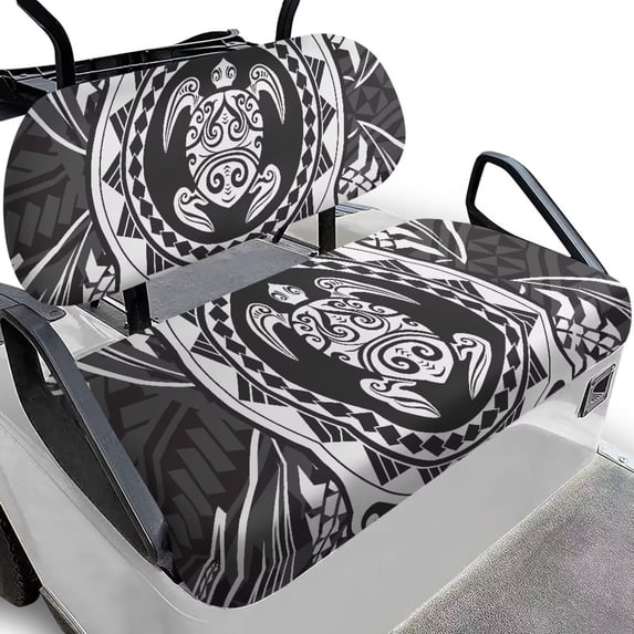 Binienty Polynesia Sea Turtle Ezgo Golf Cart Seat Covers Front Seats Custom Fit Golf Cart Seat Covers Set of 2, Easy to Install & Clean Golfcart Accessory