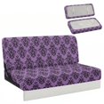 thumbnail image 1 of Binienty Purple Damask Print 2 Piece RV Jackknife Sofa Slipcover Stretchy Washable Non-Slip Elastic Bottom Stain Resistant Universal Fit Protector for Camper Trailer Interior, 1 of 7