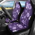 thumbnail image 1 of Binienty Purple Floral Car Seat Cover Full Set Front Saddle Blanket Comfort Covers Vehicle Seat Protector Fit Most Cars, Sedan, SUV, Van Universal Fit for Most Vehicle Cars, 1 of 7