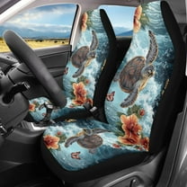 Binienty Sea Turtle Auto Front Seat Cover for Women, 2 Pcs Decorative Car Seat Protector Blanket Auto Front Seat Covers Universal Fits Seat Covers for SUV Trucks Chairs Vans Automobile