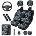 thumbnail image 1 of Binienty Sea Turtle Automotive Seat Covers Full Set Tropical Floral Girly Car Seat Covers Front And Backseat 14 Pieces Auto Interior Accessories Set Washable Easy to Install Carseat Protectors, 1 of 8