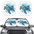 thumbnail image 1 of Binienty Sea Turtle Car Sun Shade for Windshield Foldable Sunshade Front Window Cover Sun Visor Heat and UV Rays That Keeps Vehicle Cool Universal Vehicle Accessories 28.5 x 25.5 inches, 1 of 6