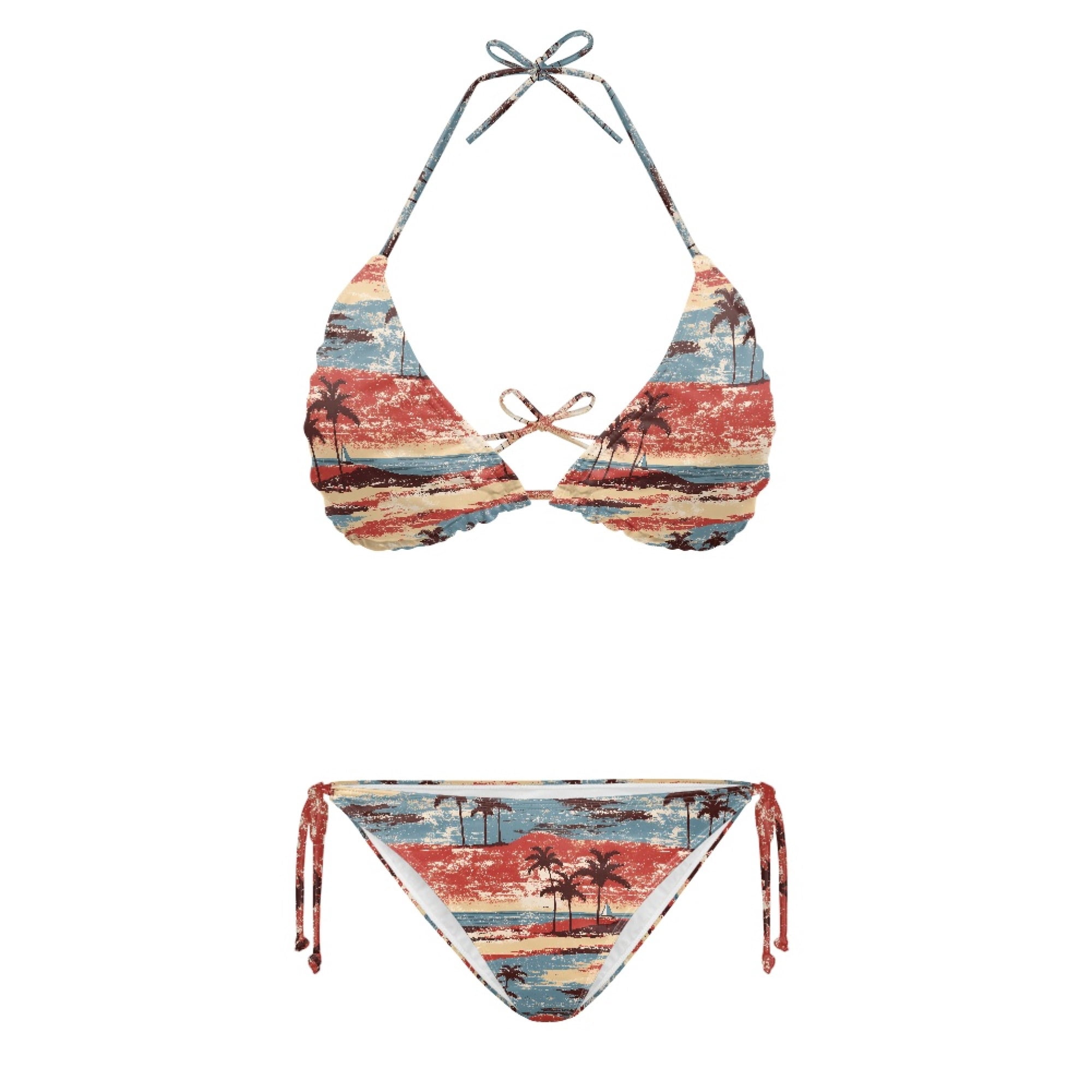 Binienty Soft Fabric Beach Pattern Design Bathing Suit, Plus Size ...