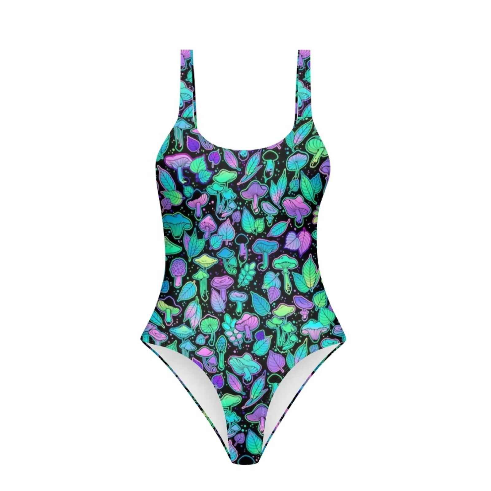 Binienty Swimwear for Women Tankini Sets Aesthetic Hippy Mushroom One