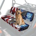 thumbnail image 1 of Binienty UTV Replacement Seat Covers Eagle American Flag UTV Seat Cover for Kawasaki Mule 4000 4010 4x4 2009-2023 2025 3020 2001-2003 Bench Seats and Backrest Cover for Mule Seat Accessories Parts, 1 of 8