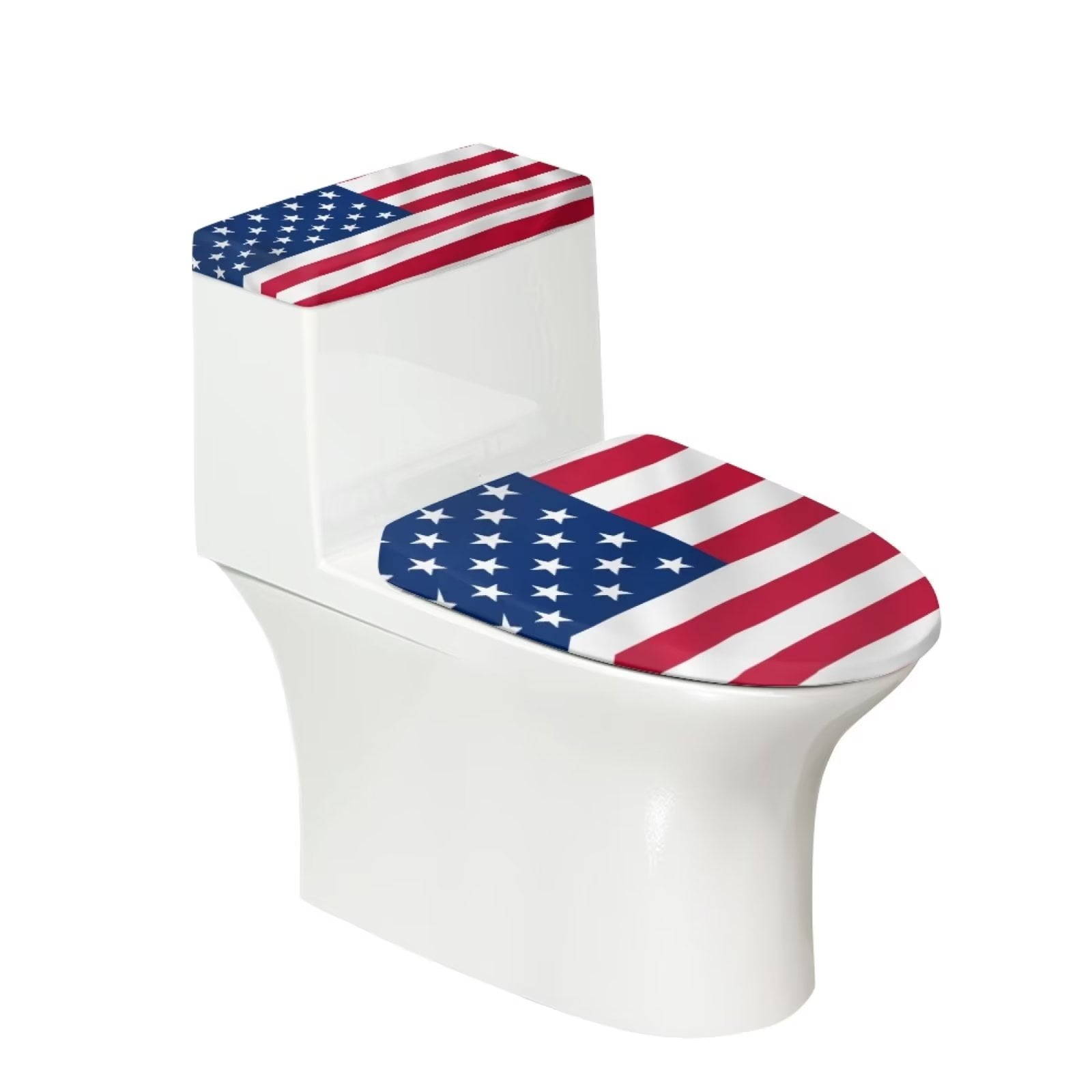 Binienty Warming Toilet Seat Cover American Flag Toilet Lid Covers for