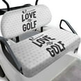 thumbnail image 1 of Binienty White Golf Cart Towel Seat Covers Set of 2, UV-Resistant Fabric Seat Cover for 2-Person Seats, Lightweight Golf Cart Seat Covers Towel/Blanket Fits EZGO/Yamaha/Club Car, 1 of 8