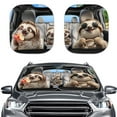 thumbnail image 1 of Binienty Windshield Sun Shade Funny Sloth Car Sun Shade Automotive Accessories Lightweight Reflect UV Cars Window Shade Universal for Auto Sedan Van SUV 2 Pcs, 1 of 7