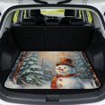 thumbnail image 1 of Binienty Winter Snowman Print Car Trunk Mat, Universal Fit 29" x 39" Anti-Skid Backing Rear Cargo Liner, Scratch Resistant Stylish Vehicle Interior Accessory for Sedan SUV, 1 of 7