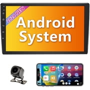 Binize Android Double Din Car Stereo with Wireless Carplay & Wireless Android Auto, 10 Touch Screen Car Radio with Backup Camera GPS Navigation/Mirror Link/DSP/SWC, 2+32G, 3 USB/BT 5.0/WiFi 6
