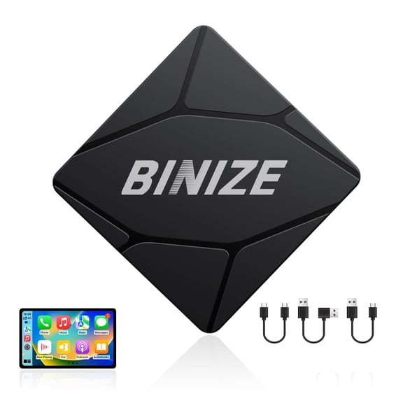Binize Wireless CarPlay Adapter for Vehicles with Factory Wired CarPlay