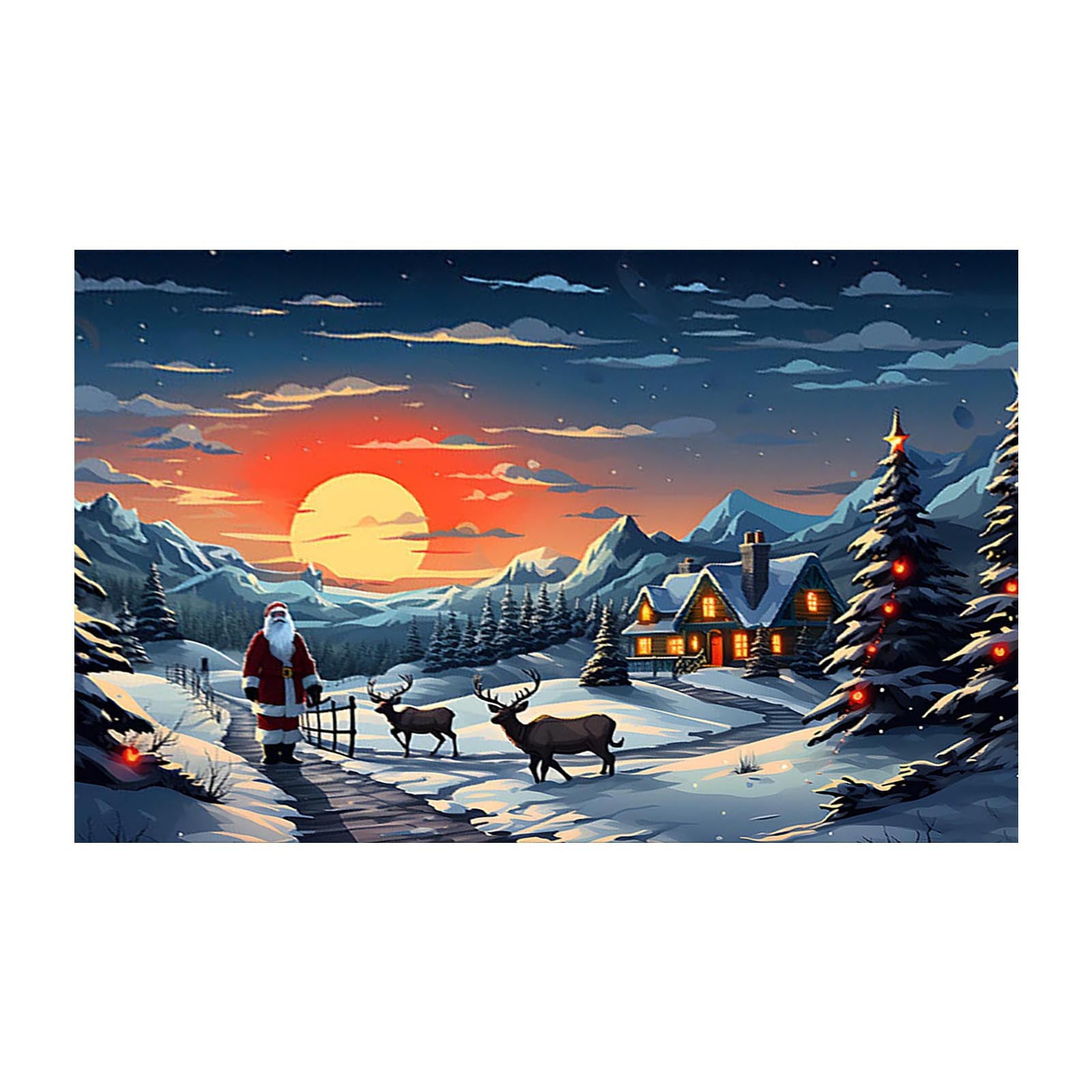 Binkne Carpet, Cartoon Christmas Floor Mat New Christmas Day Decorative