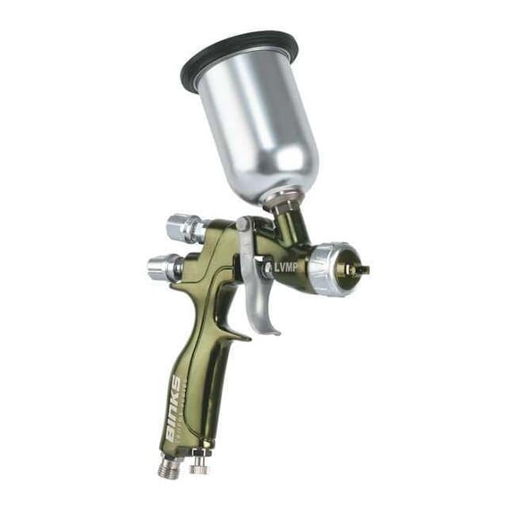 Binks HVLP Spray Gun,Medium,Gravity,4 oz. 1466-12HV-C1S