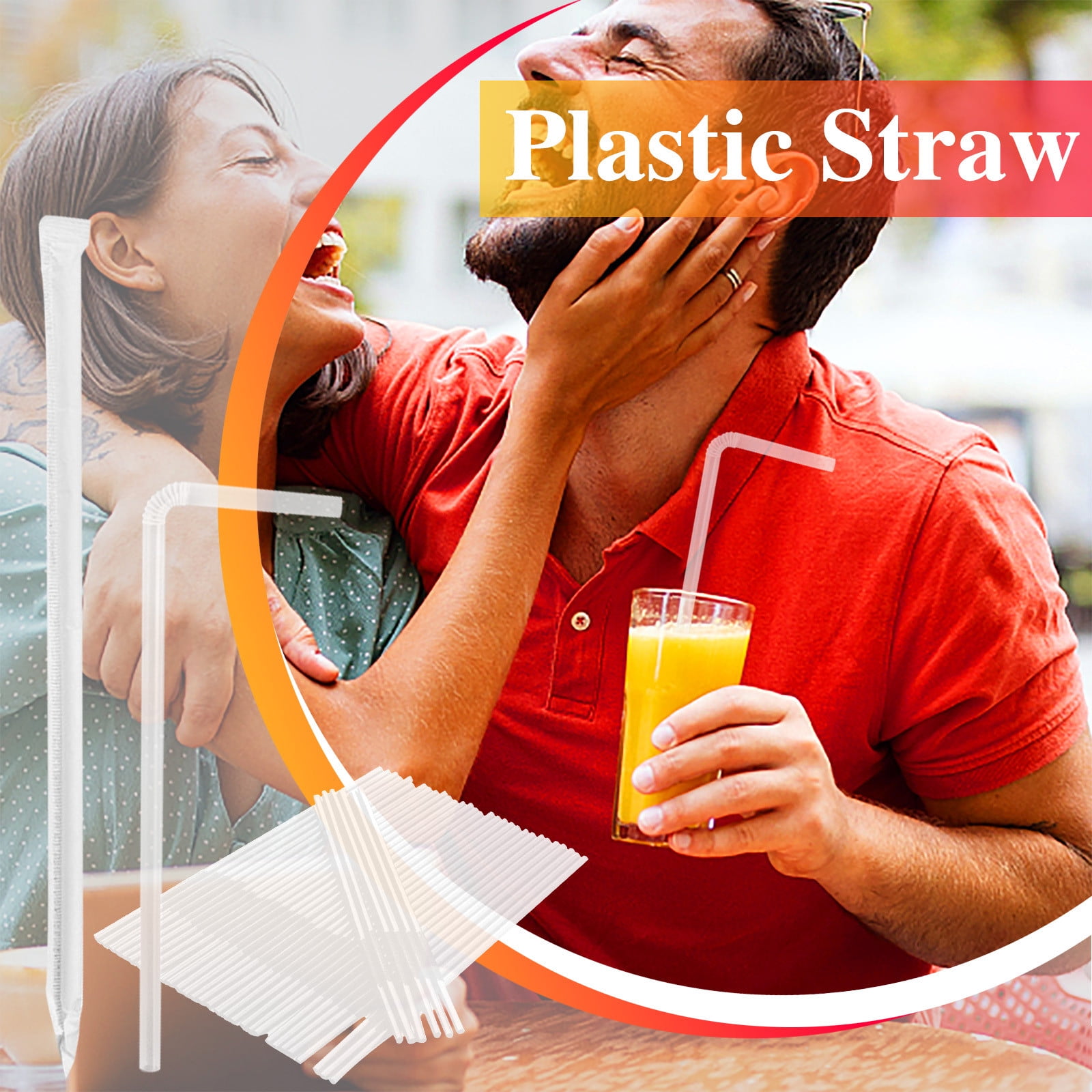 Binmer Black and Friday deals Bent DIY Plastic Straws Color