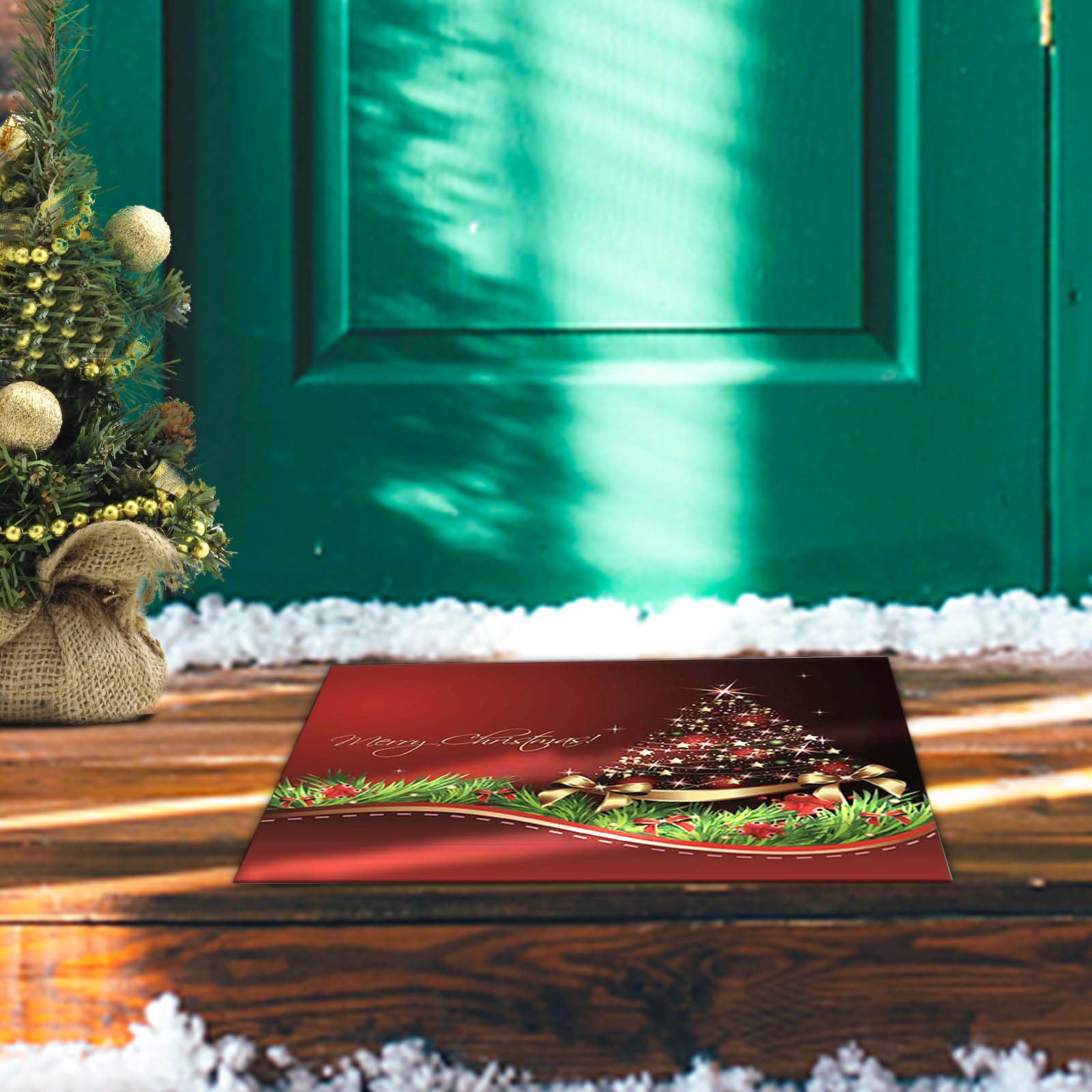 Binmer Black and Friday deals Christmas Door Mats Letter Design