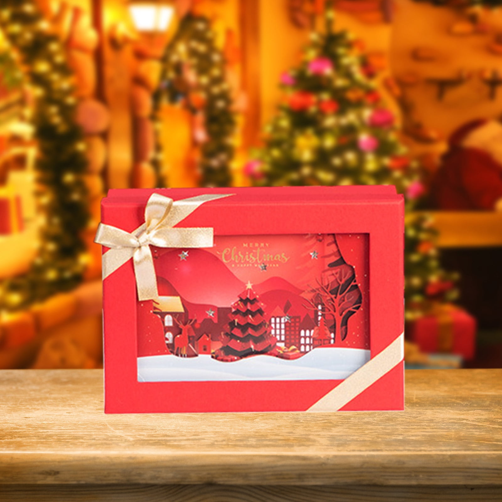 Binmer Hot Sale New Christmas Girlfriend Gift Box with Lights Cute