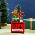 Binmer Hot sale Wooden Christmas Countdown Calendar Desktop Ornament