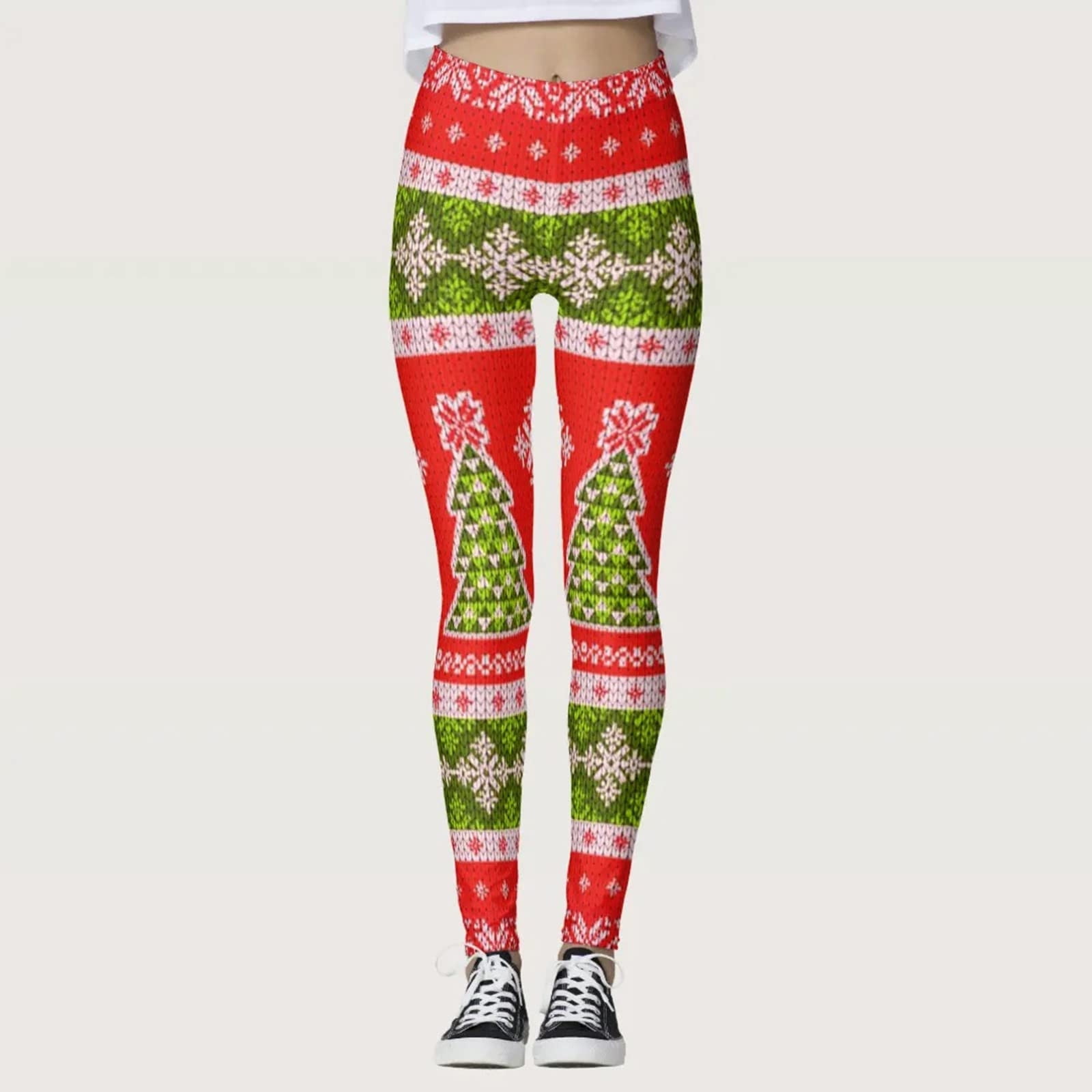 Binmer Long Trousers for Women Christmas Snowflake Sports Christmas