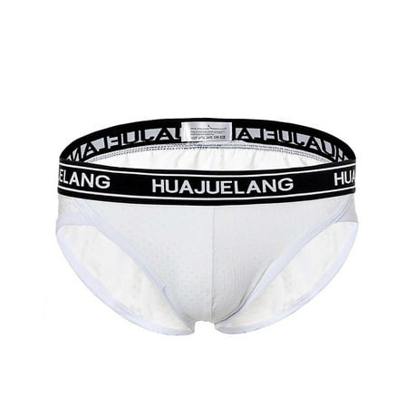 Binmer Mens Briefs Solid Color Low Waist Briefs Underpants