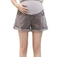 thumbnail image 1 of Binmer Women Summer Shorts Pregnant Denim Holes Pants Stretch Belly Maternity Clothes, 1 of 8