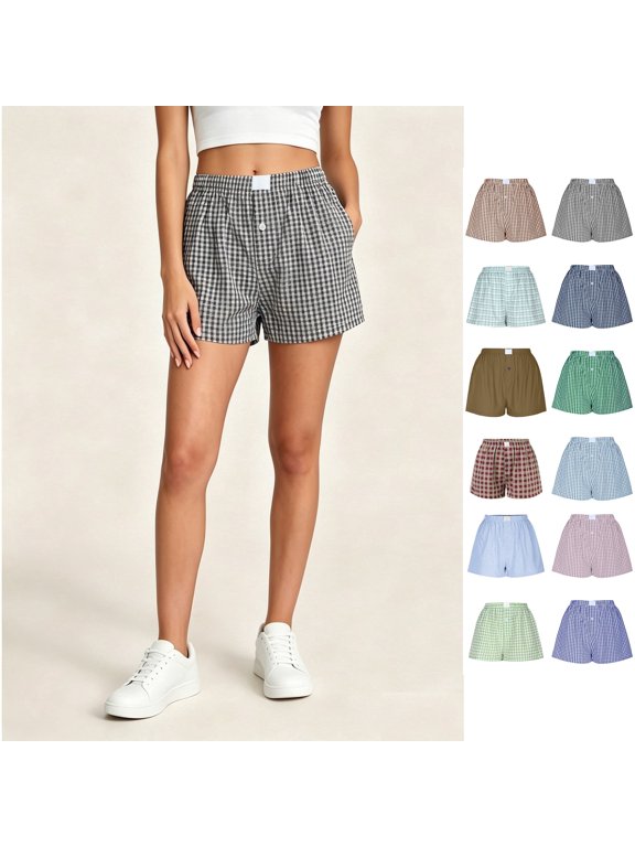 Women’s Loungewear Shorts, Women Soft Lounge Shorts Sleepwear, Womens and Women's Black,Size S-2XL