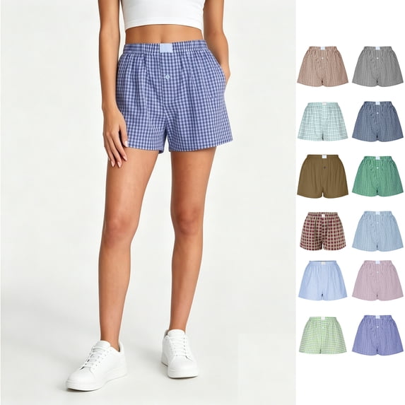 Binmer Women’s Elastic Waist Loungewear Shorts, Women Soft Lounge Shorts Sleepwear, Womens and Women's Sky Blue,Size S-2XL