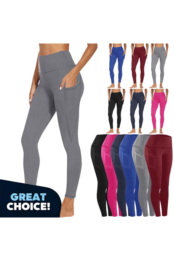 Women's Fleece Lined Leggings with Pockets, Womens High Waist Active Yoga Workout Pants, Women's Plus Black,Size XXL