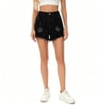 thumbnail image 1 of Binmer Women’s High-Waisted Ripped Denim Shorts, Womens and Women's Black,Size S-5XL, 1 of 4