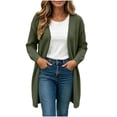 thumbnail image 1 of Binmer Women’s V Neck Open Front Long Knit Cardigan Long Sleeve Casual Mid Length Outerwear,Sizes S-2XL, 1 of 9