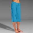 thumbnail image 1 of Binmer Womens Capris Plus Size with Pockets Fashion Women Summer Casual Loose Pockest Elastic Waist Solid Trousers Capris Pants, 1 of 8