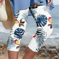 thumbnail image 1 of Binmer Womens Capris Plus Size with Pockets Women's Summer Casual Elastic Waist Printed Cropped Pants, 1 of 5