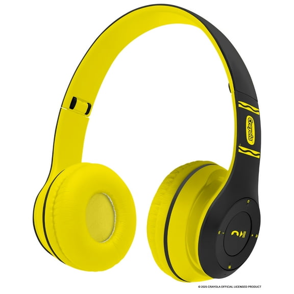 Crayola Boost Active Kids Casual Listening Built-in Microphone Bluetooth Over-Ear Headphones , Black , CHPBT348K