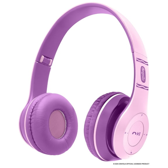 Crayola Boost Active Kids Casual Listening Built-in Microphone Bluetooth Over-Ear Headphones , Pink , CHPBT348P