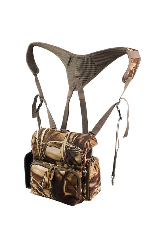 Binocular Harness Chest Pack Bino Case With Rangefinder Pouch Adjustable Bino Harness Case For Watching Hunting Hiking Shooting