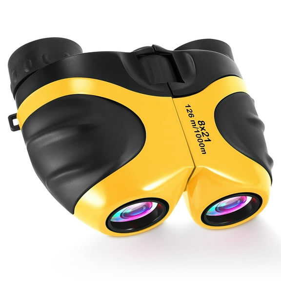 BFVV 8x21mm Shockproof Binoculars for Kids, Compact High Resolution Rubber Casing for 3-12 Years Boys and Girls for Bird Watching