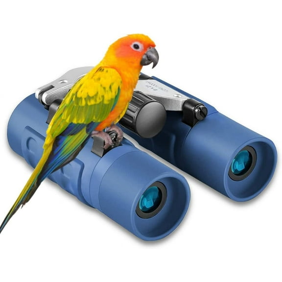 Binoculars 122x1000 Compact with Clear Low Light Vision, Large Eyepiece Waterproof Binocular for Adults Kids, High Power Easy Focus Bird Watching, Hunting, Travel, Sightseeing, Blue