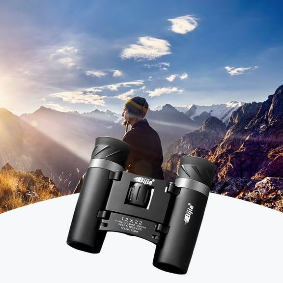 Binoculars - 12x22 High Power HD with BAK4 Prism, Compact 4.9 x 3.5 x 2.4in Foldable Design for Outdoor Use