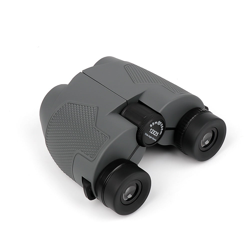 Binoculars 12x25 for Adults and Kids Low Light Vision Binoculars Compact Binocular Large Eyepiece Waterproof Binocular Wide Field of View for Bird Watching,Hiking,Hunting,Concert with Carrying Bag